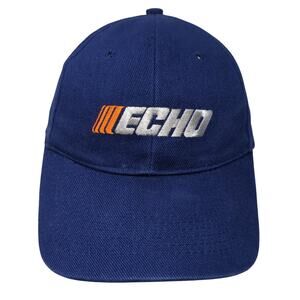 Echo Slideback Baseball Cap Blue One Size Adjustable Embroidered 6 Panel Seba